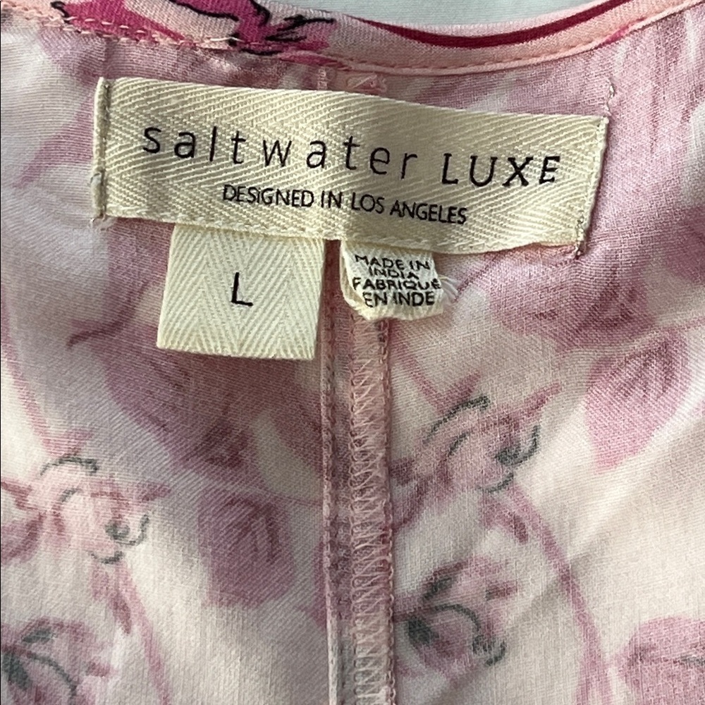 Saltwater Luxe Pink Floral Rio Romper w/ Pockets - Picture 3 of 6